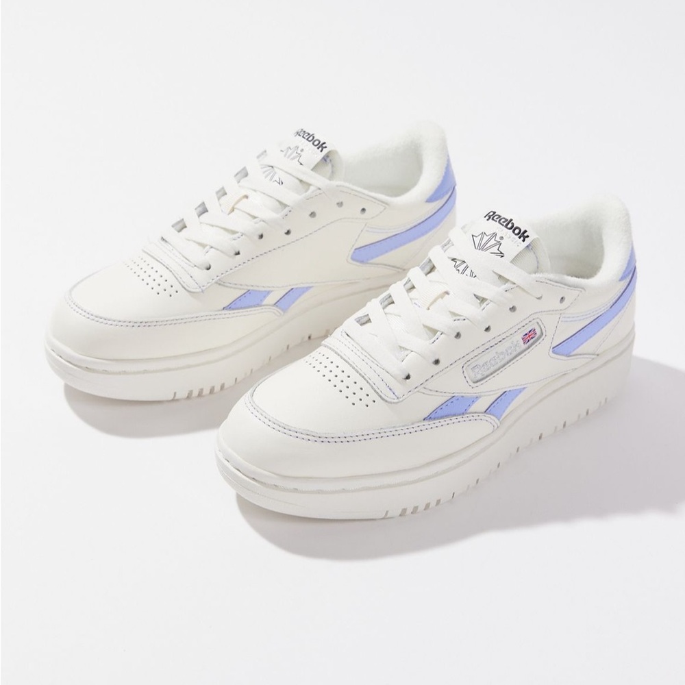 Reebok Club C Double Women’s Sneaker-Size 8.5-Chalk/Lilac Glow